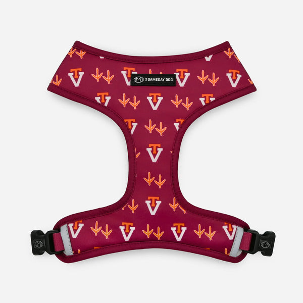 Virginia Tech Reversible Dog Harness Front