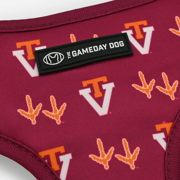 Virginia Tech Reversible Dog Harness Close-up
